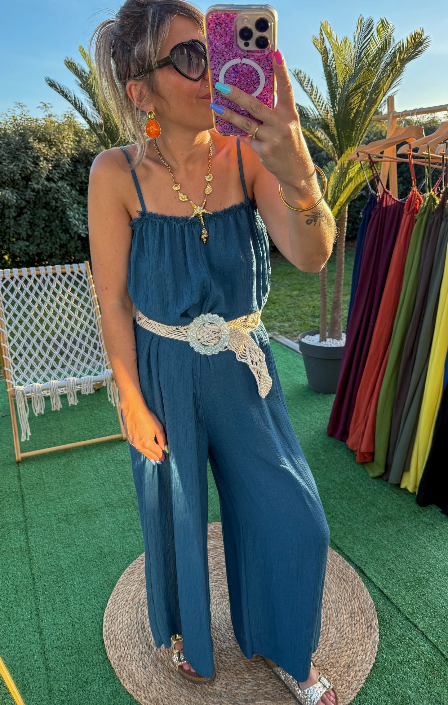 Combinaison AMANDINE bleu canard