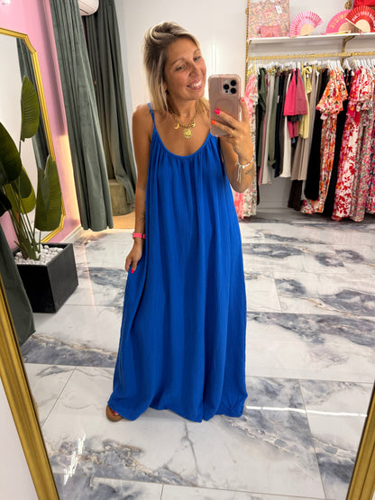 Robe AMALIA bleu électrique