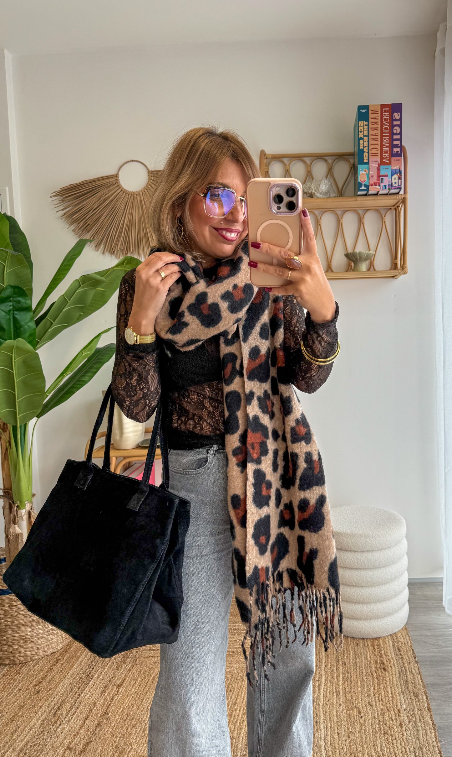 Sac LÉA suedine noir