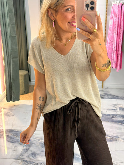 Top LUX doré