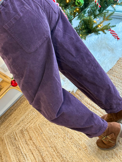 Pantalon ROMY VELOURS prune