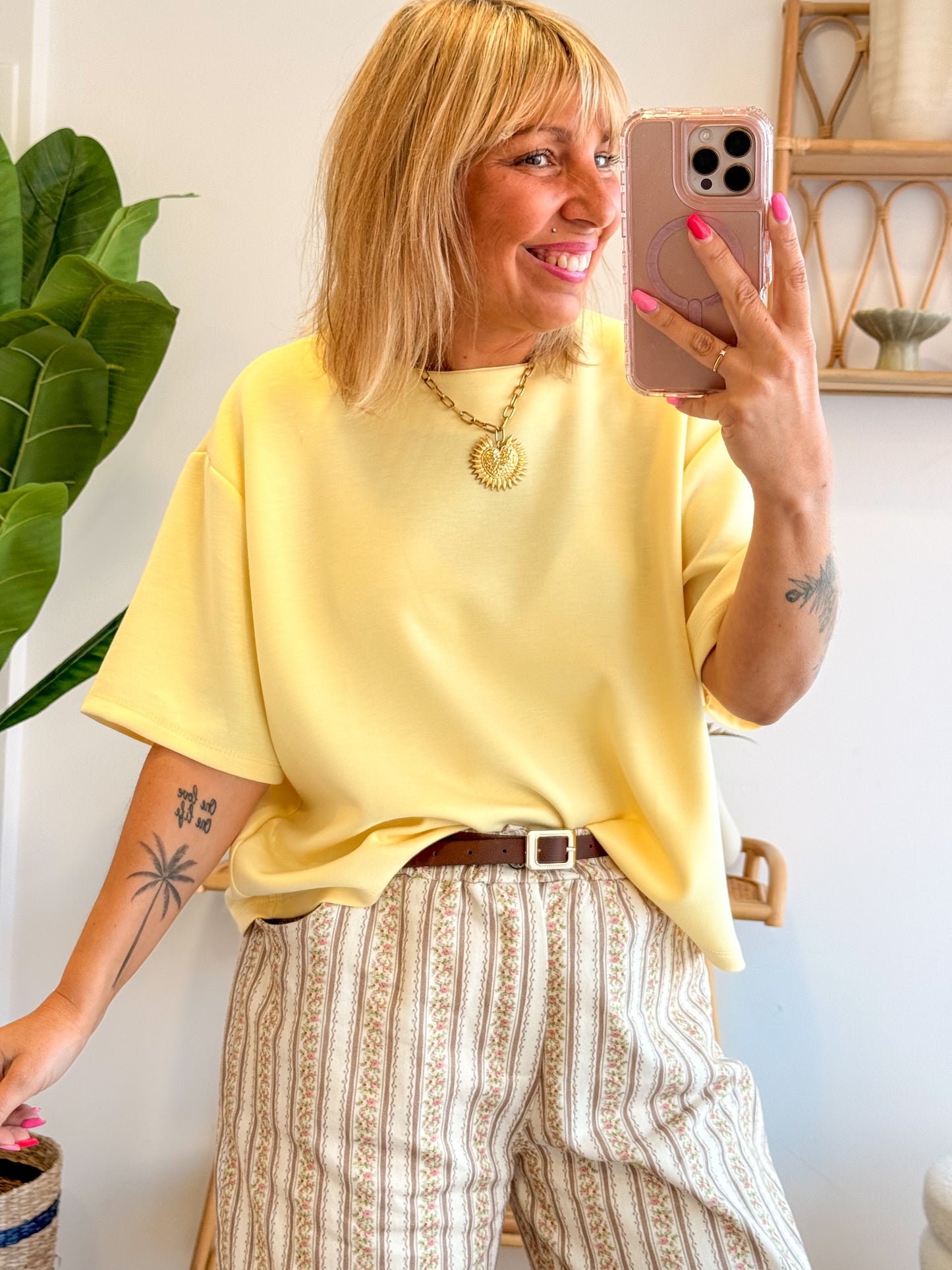 T shirt GASTON jaune pastel