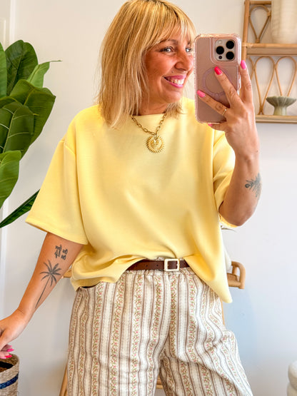 T shirt GASTON jaune pastel