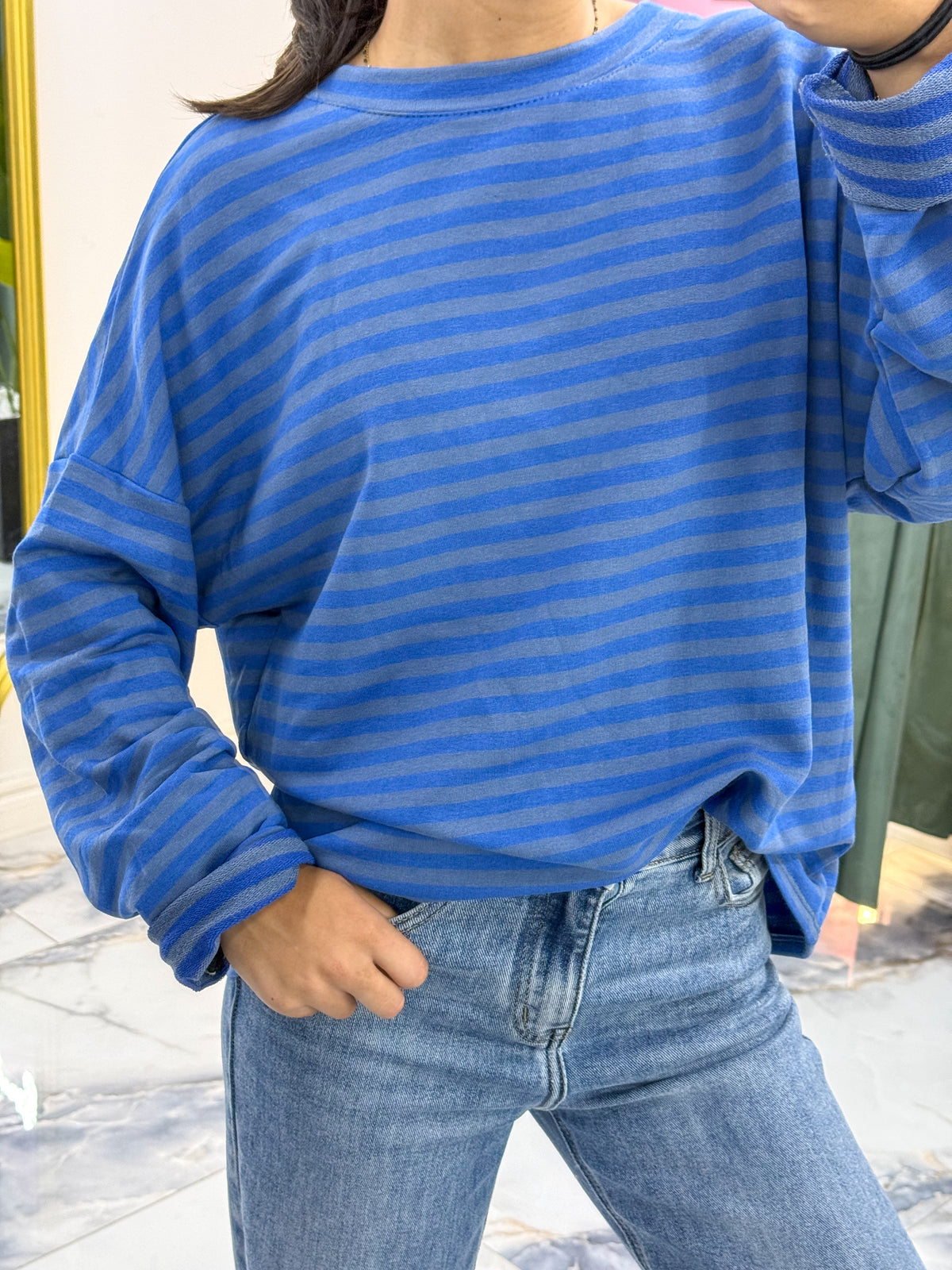 Marinière ZOE bleu/gris