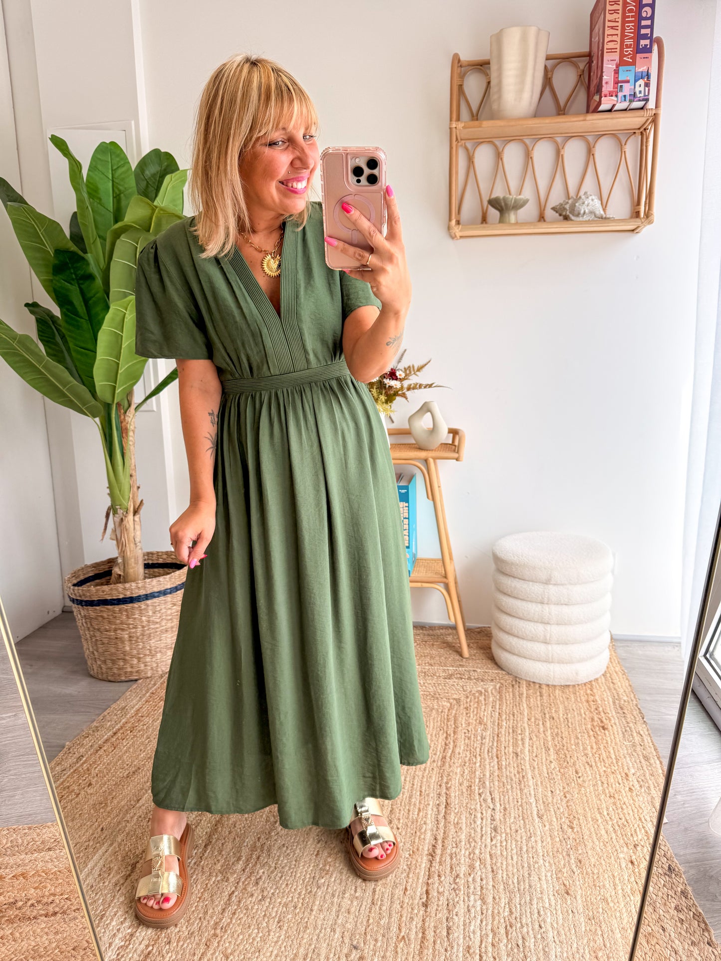 Robe longue LIVIA Kaki