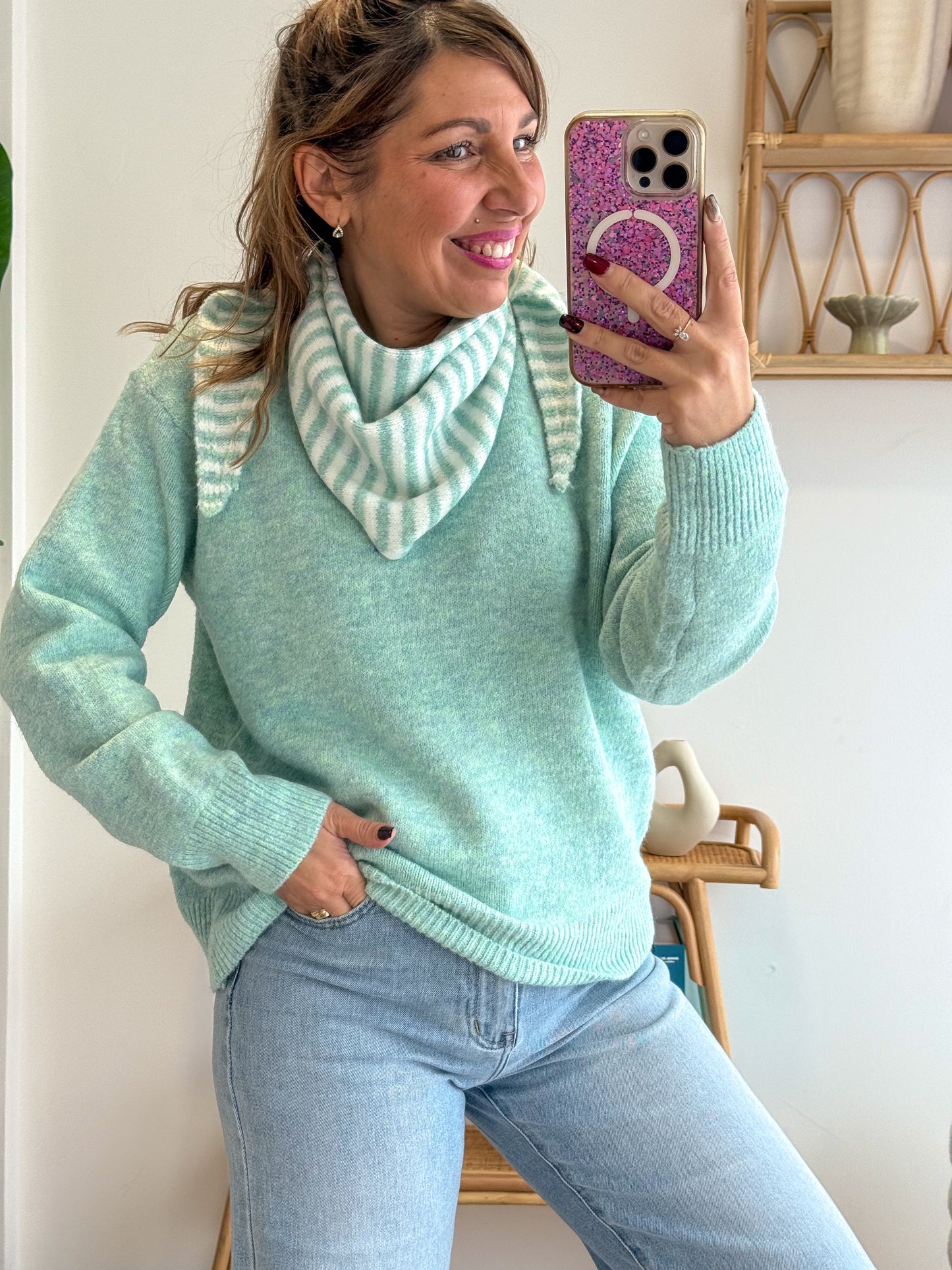 Pull ESSENTIEL vert d’eau