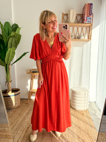 Robe longue ELORA Terracotta