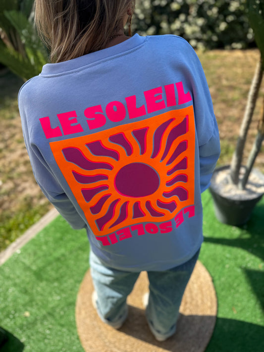 Sweat SOLEIL bleu- précommande envoi a partir du 27/08