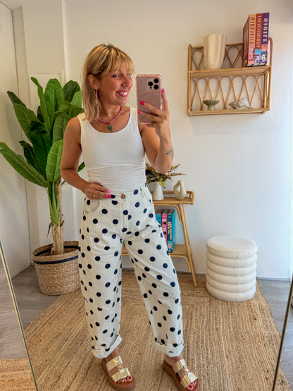 Pantalon Barrel POPPY Marine