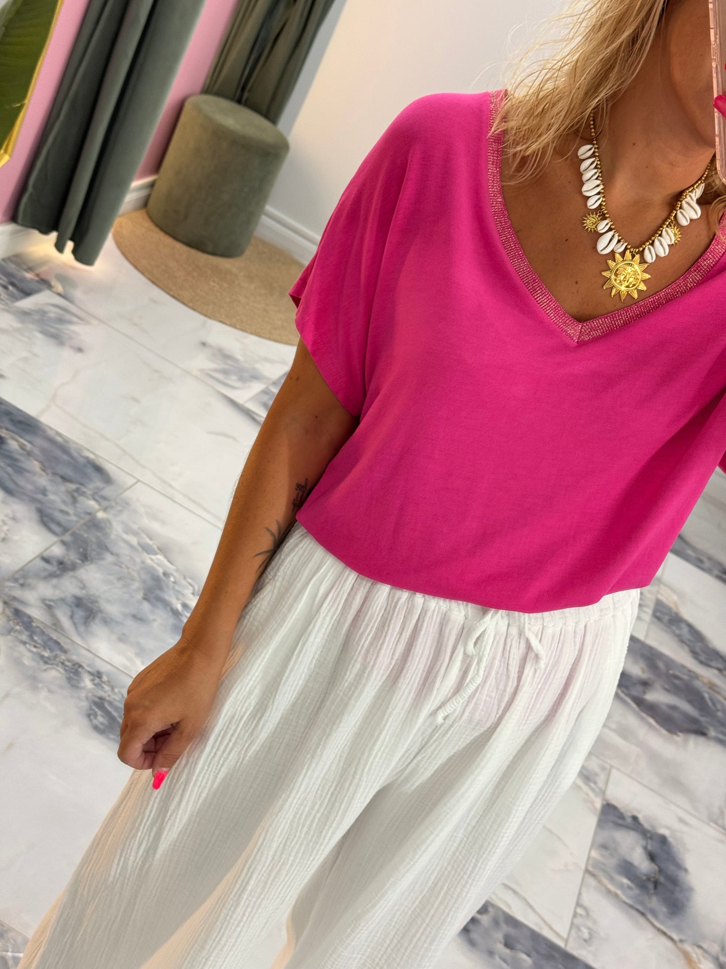 T-shirt VICKY rose fushia