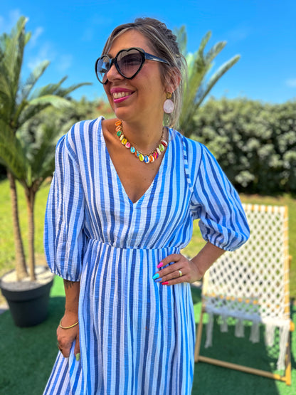 Robe MYKONOS bleu