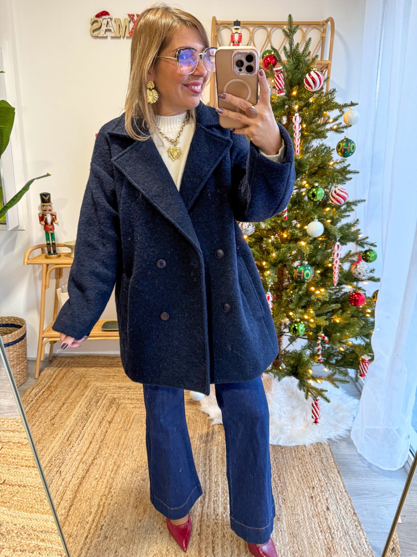manteau AURORE bleu marine