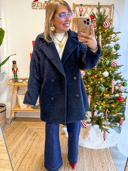 manteau AURORE bleu marine