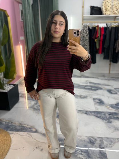 Marinière ZOE Bordeaux /Choco