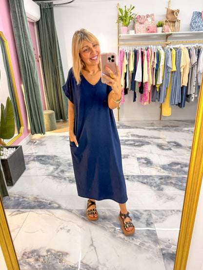 Robe CAMELIA bleu marine