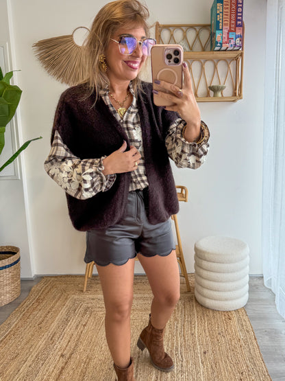 Gilet Alpaga EVRY choco