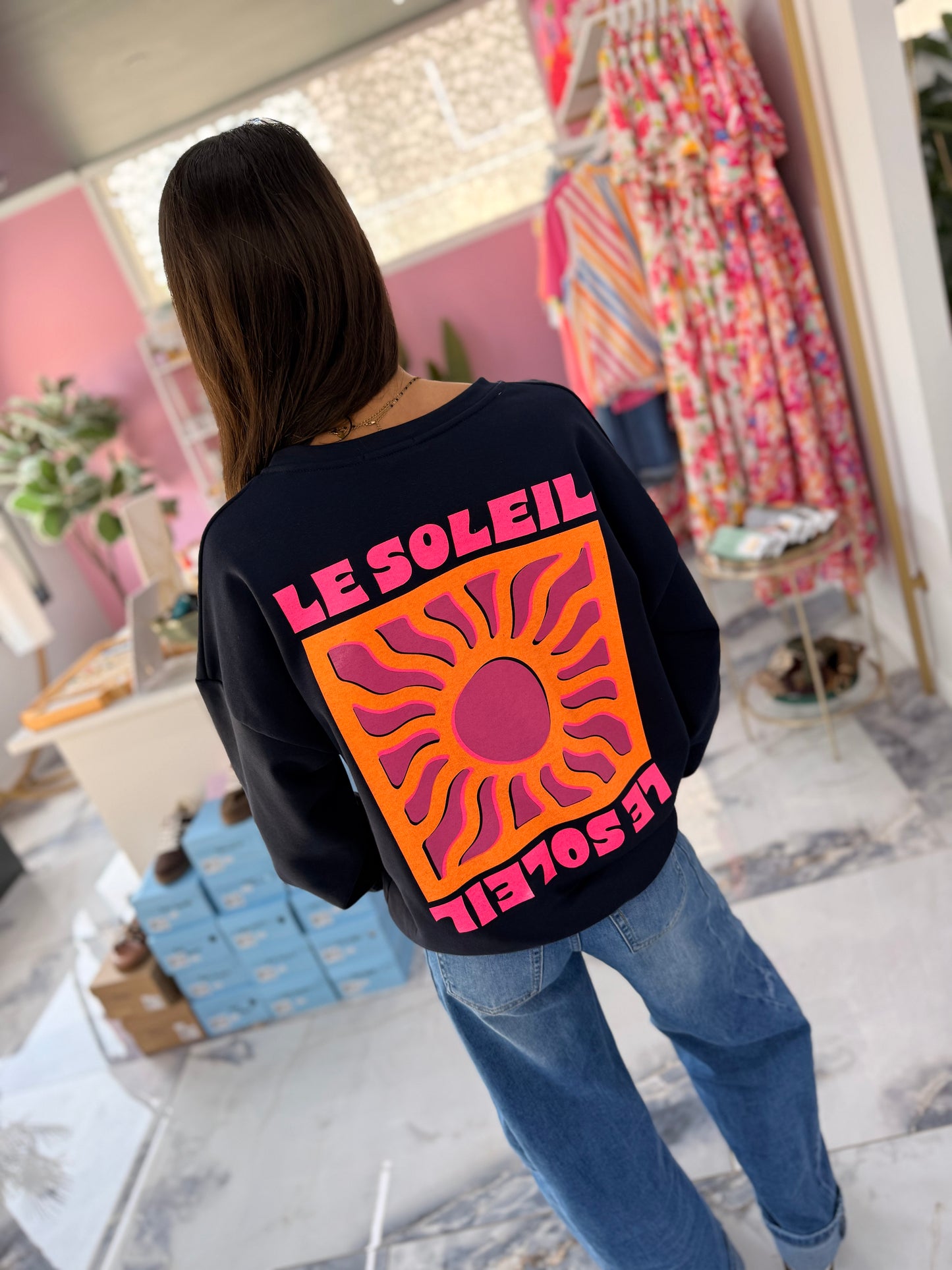 Sweat LE SOLEIL Bleu marine