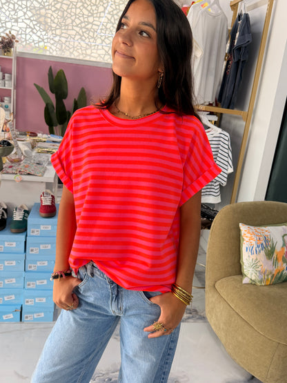 T-Shirt MARINETTE orange/fushia