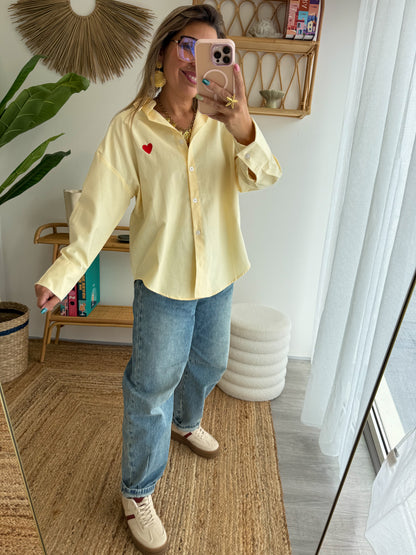 Chemise LOVE jaune