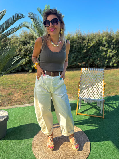 Pantalon ROMA blanc écru