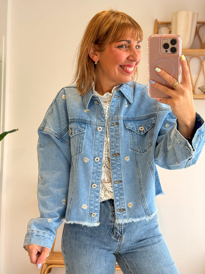 Veste jean MARGUERITES 🌼