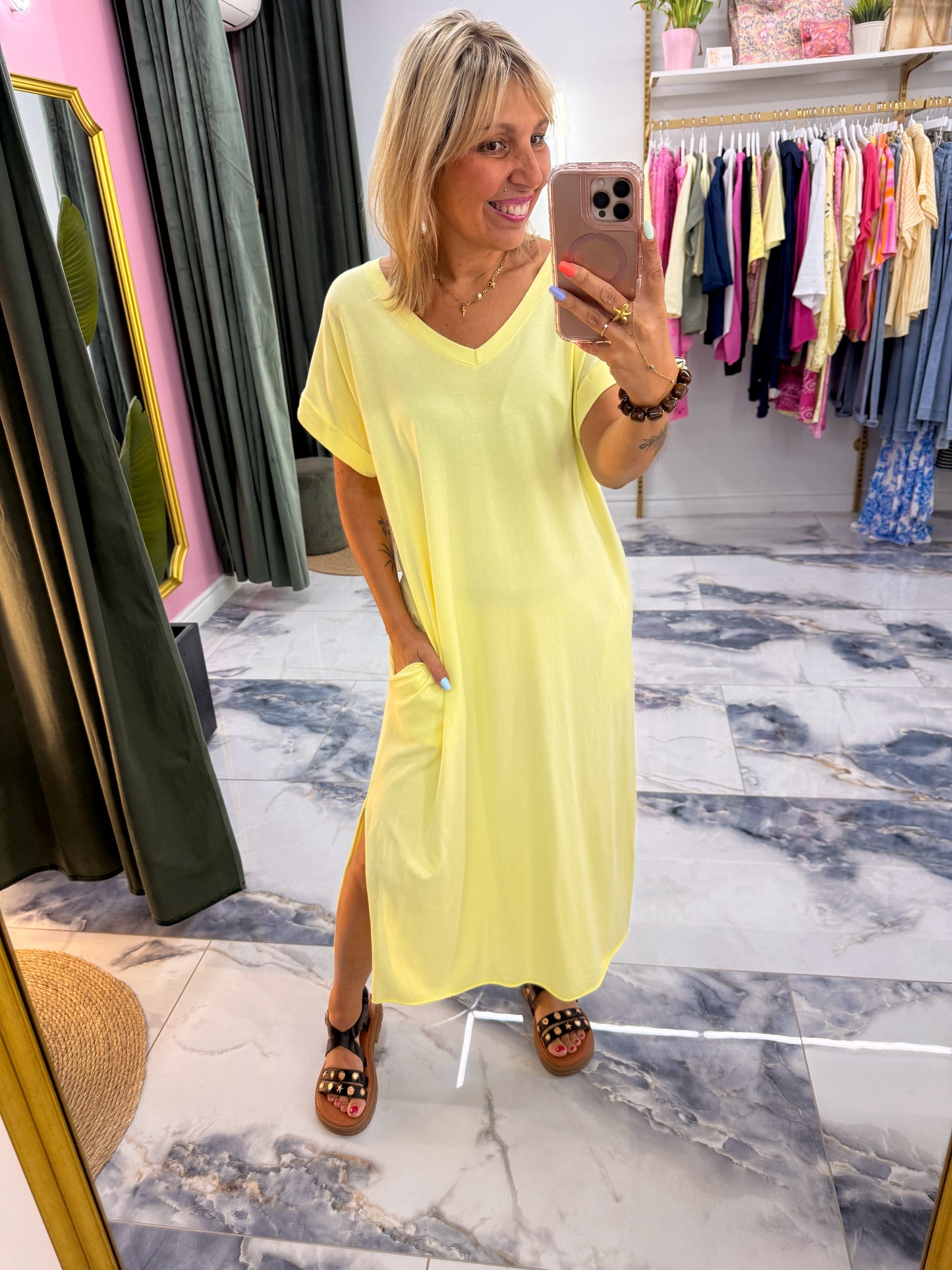 Robe CAMÉLIA Jaune