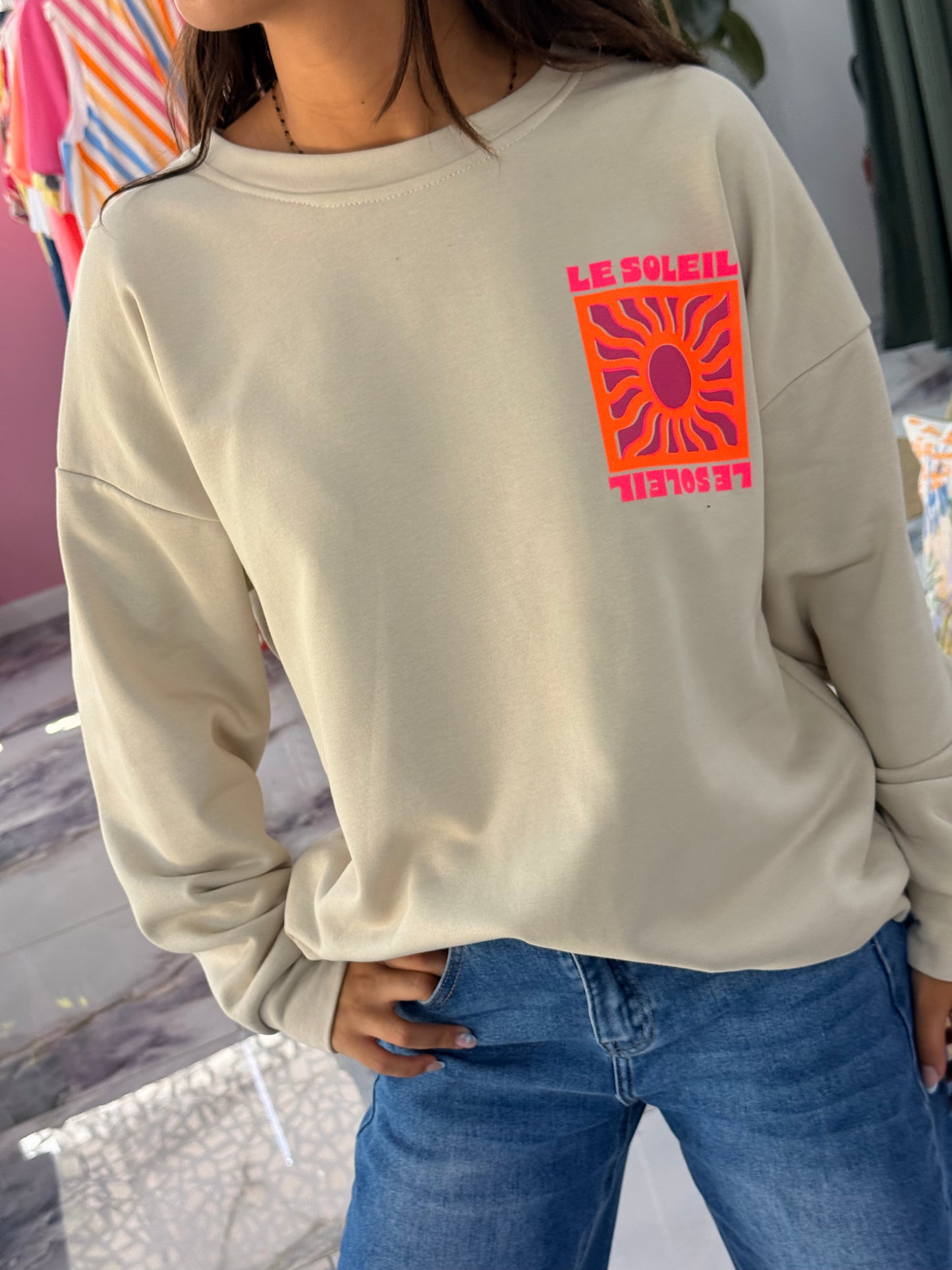 Sweat LE SOLEIL Beige
