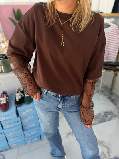 T-shirt PLUMETIS choco
