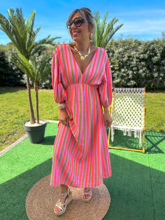 Robe MYKONOS kaki corail