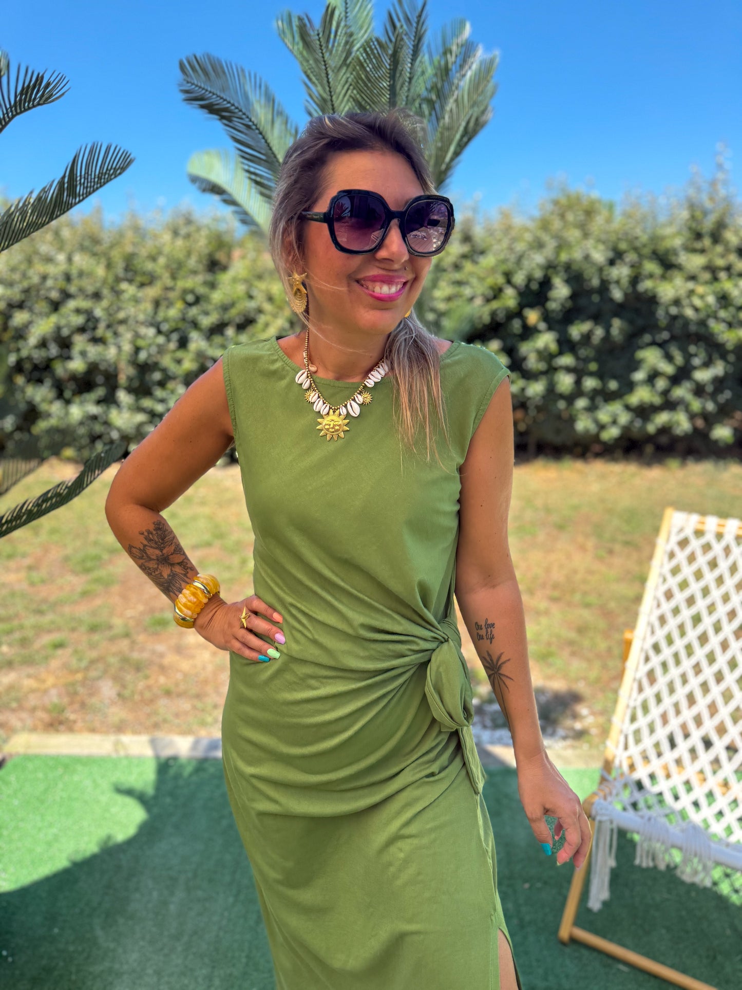 Robe MILANO vert olive