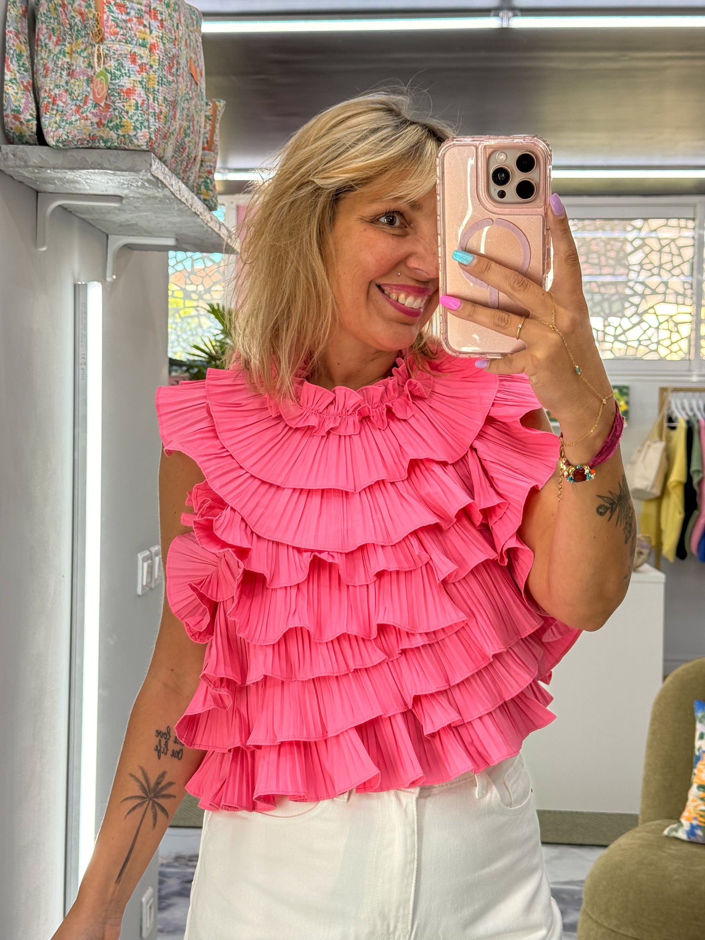 Top ILDA froufrou Fushia