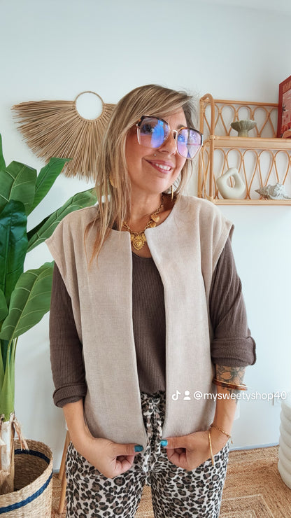 Gilet Kaia beige