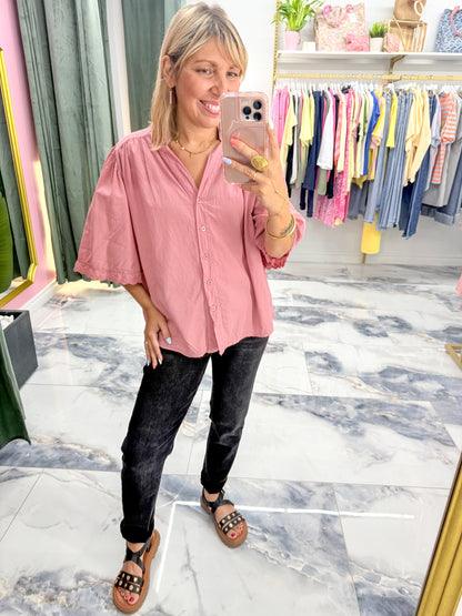 Blouse NORA vieux rose