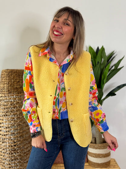 Gilet sans manches CAMELIA jaune