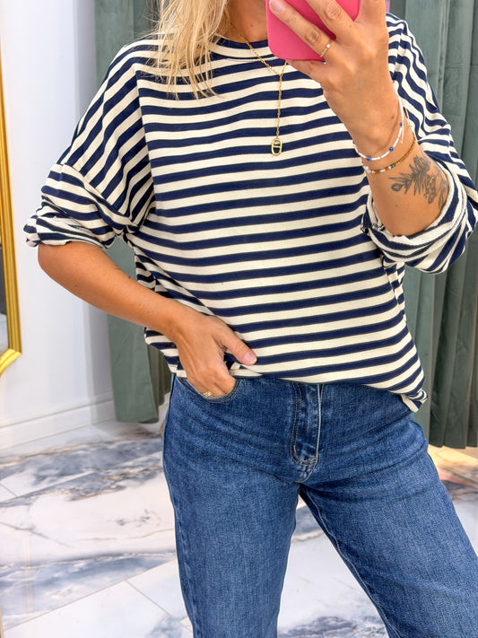 Marinière ZOE Bleu Marine /Ecru