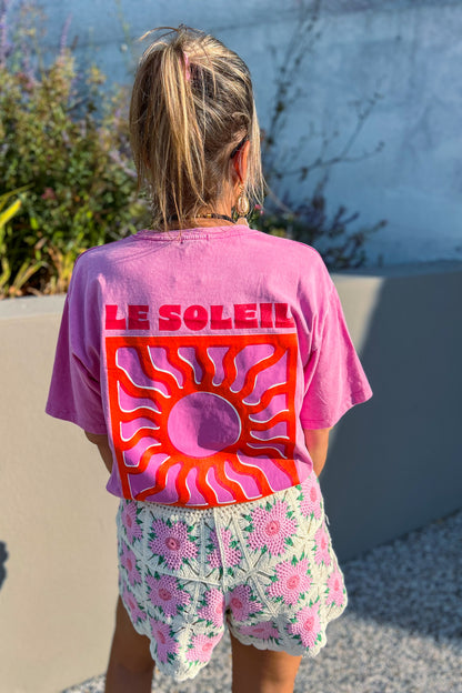 SOL🌞 - t-shirt oversize rose