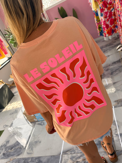 T-shirt LE SOLEIL orange pastel