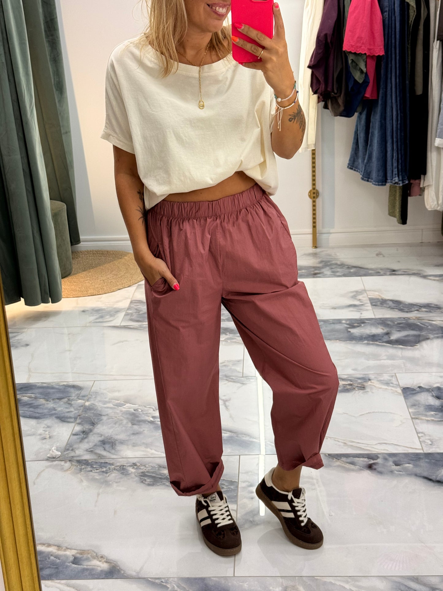 Pantalon GIGI vieux rose