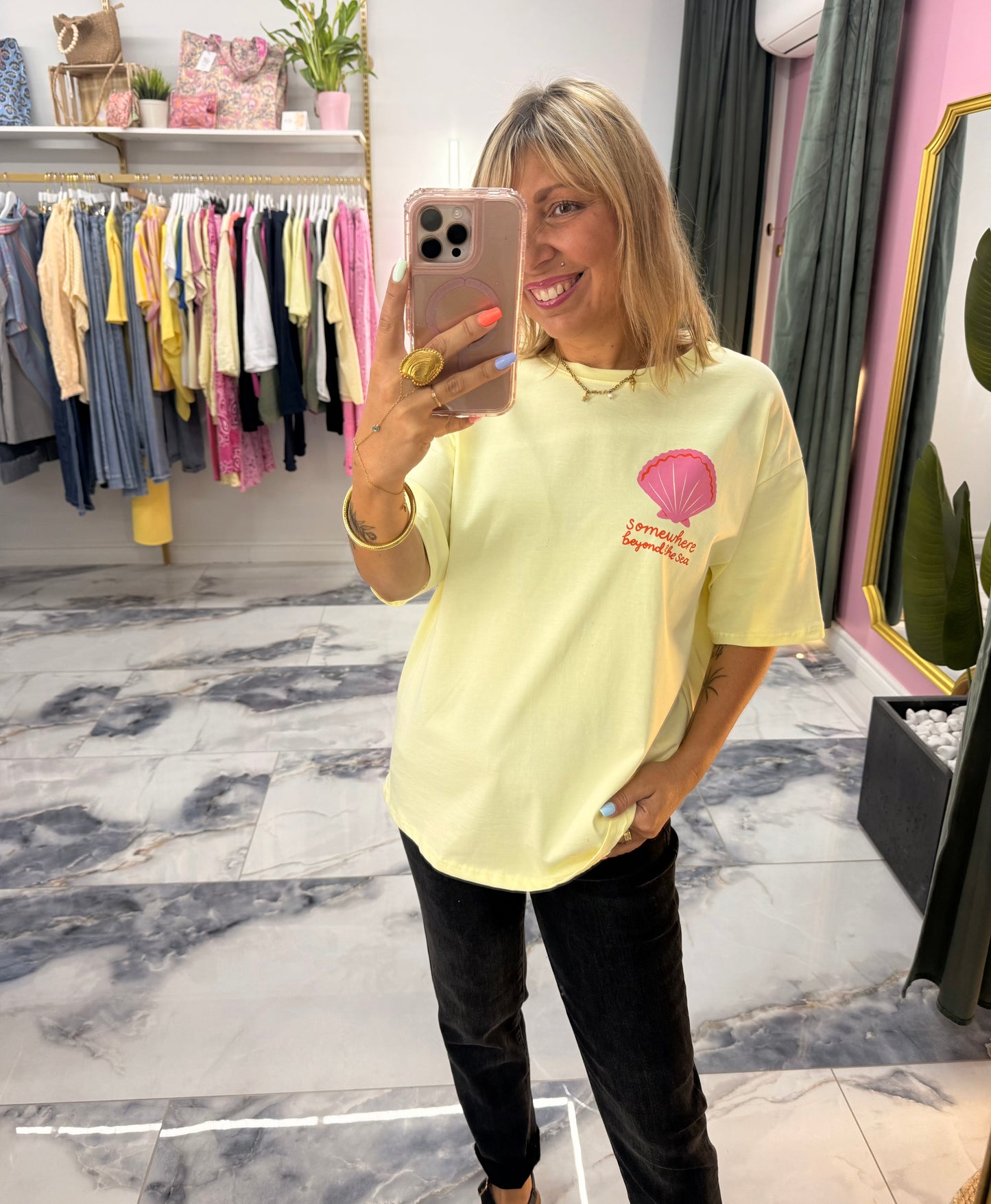 T-shirt COQUILLAGE Jaune