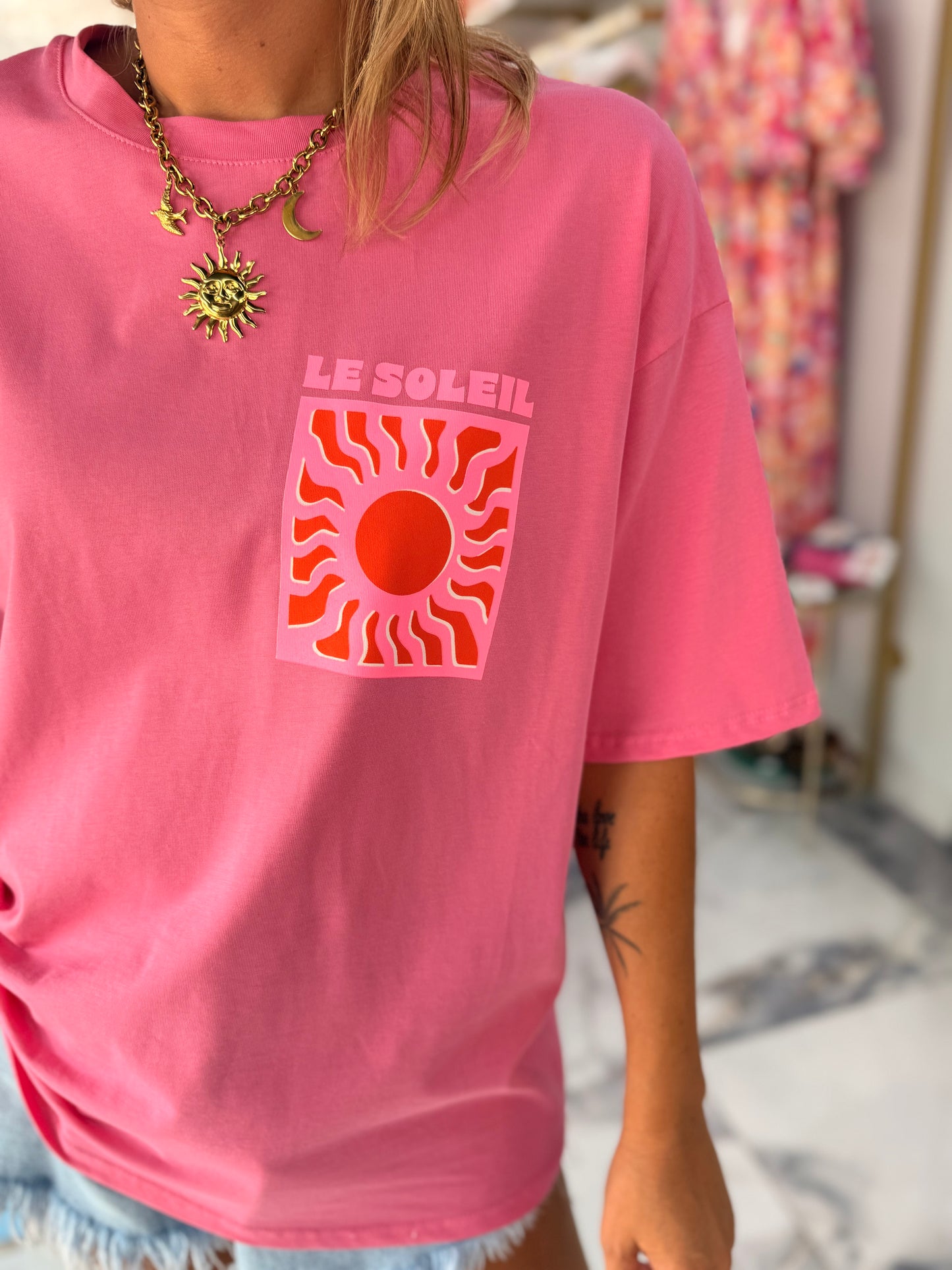 T-shirt LE SOLEIL rose