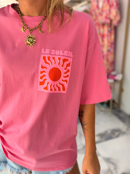 T-shirt LE SOLEIL rose
