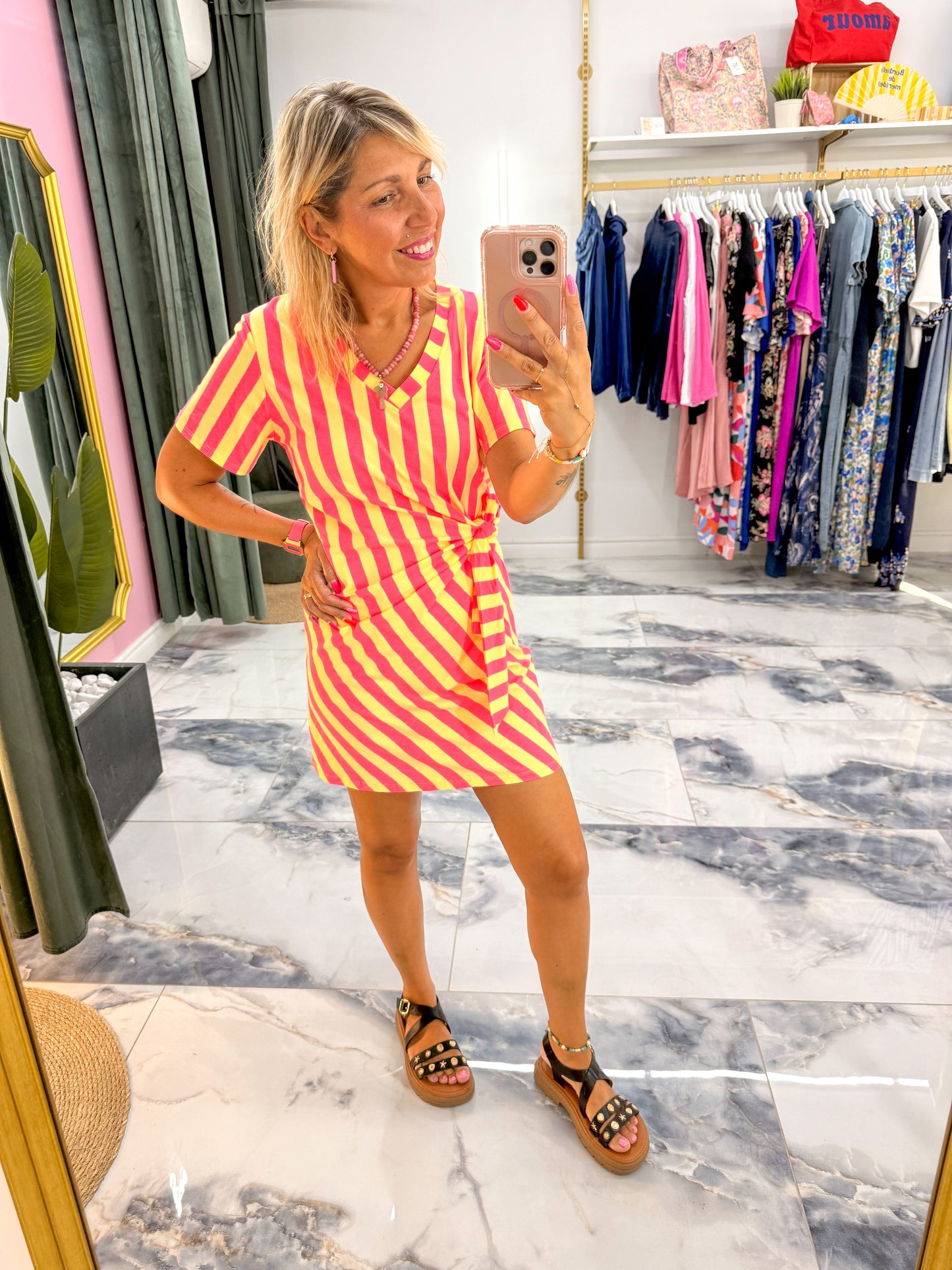 Robe courte MALAGA Rose