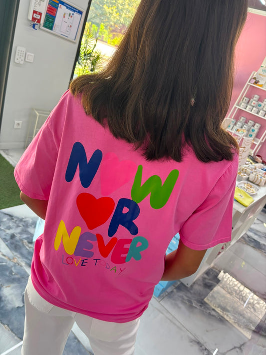 T-shirt NOW Fushia