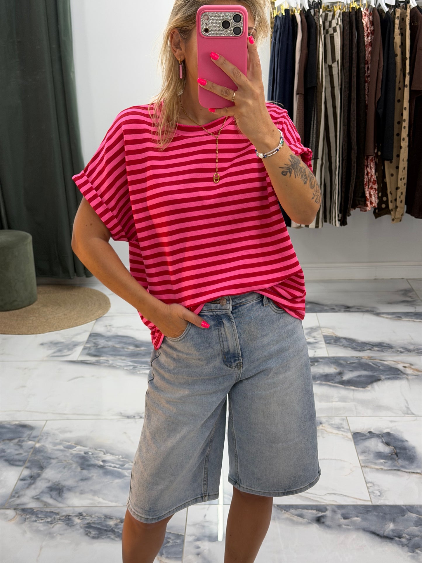 T-shirt MARINETTE rose/rouge
