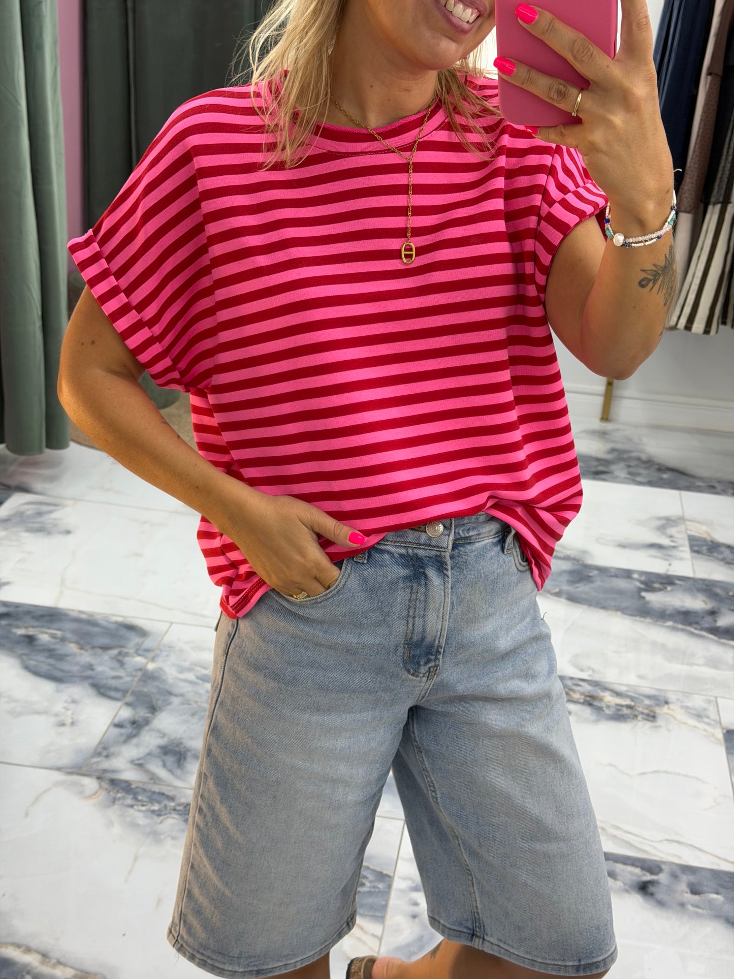 T-shirt MARINETTE rose/rouge