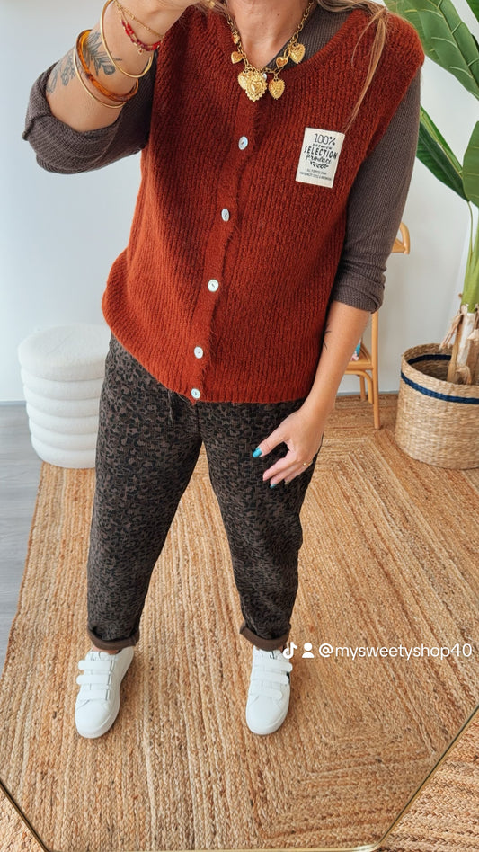 Gilet ÉMILIE terracota