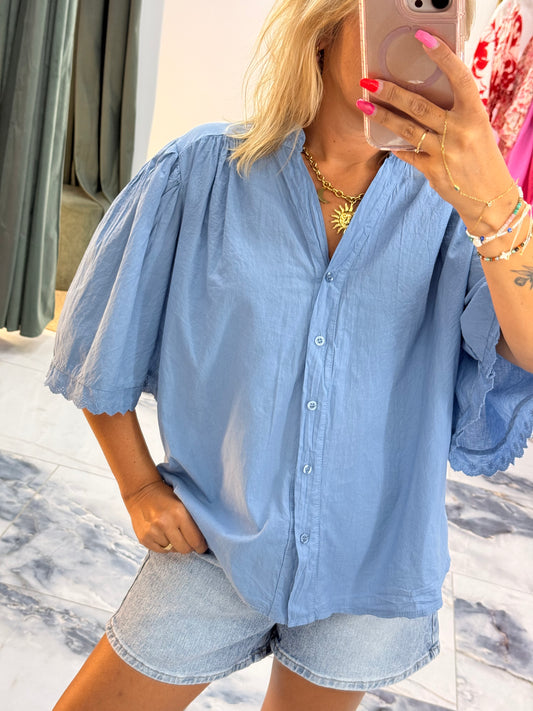 Blouse NORA Bleu jean