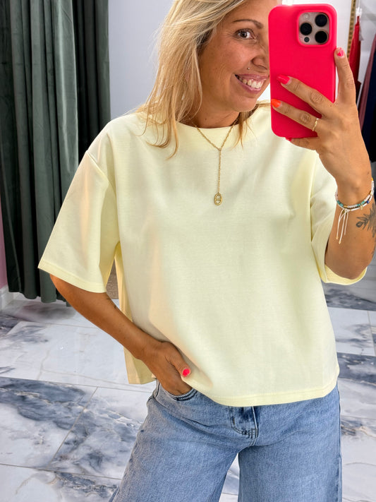 T shirt GASTON jaune pastel