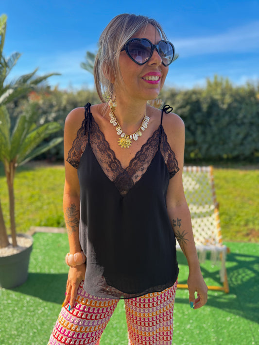 Débardeur fluide BLACK LACE