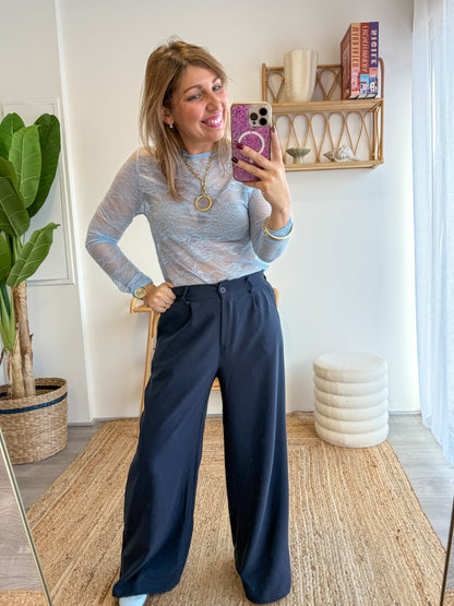Pantalon FLUIDE bleu marine